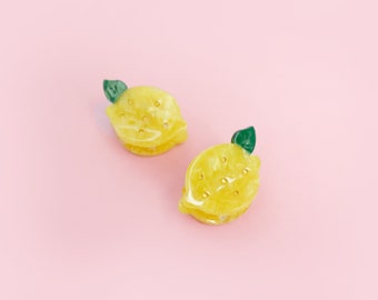 Lemon mini small cute hair claw clip/ Mini hair claw/ Gift for her/ 1 piece /Mother's day gift