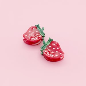 Strawberry mini small cute hair claw clip/ Mini hair claw/ Gift for her girl children /Mother's day gift