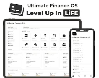 Notion Personal Finance Tracker, Ultimate Finance OS