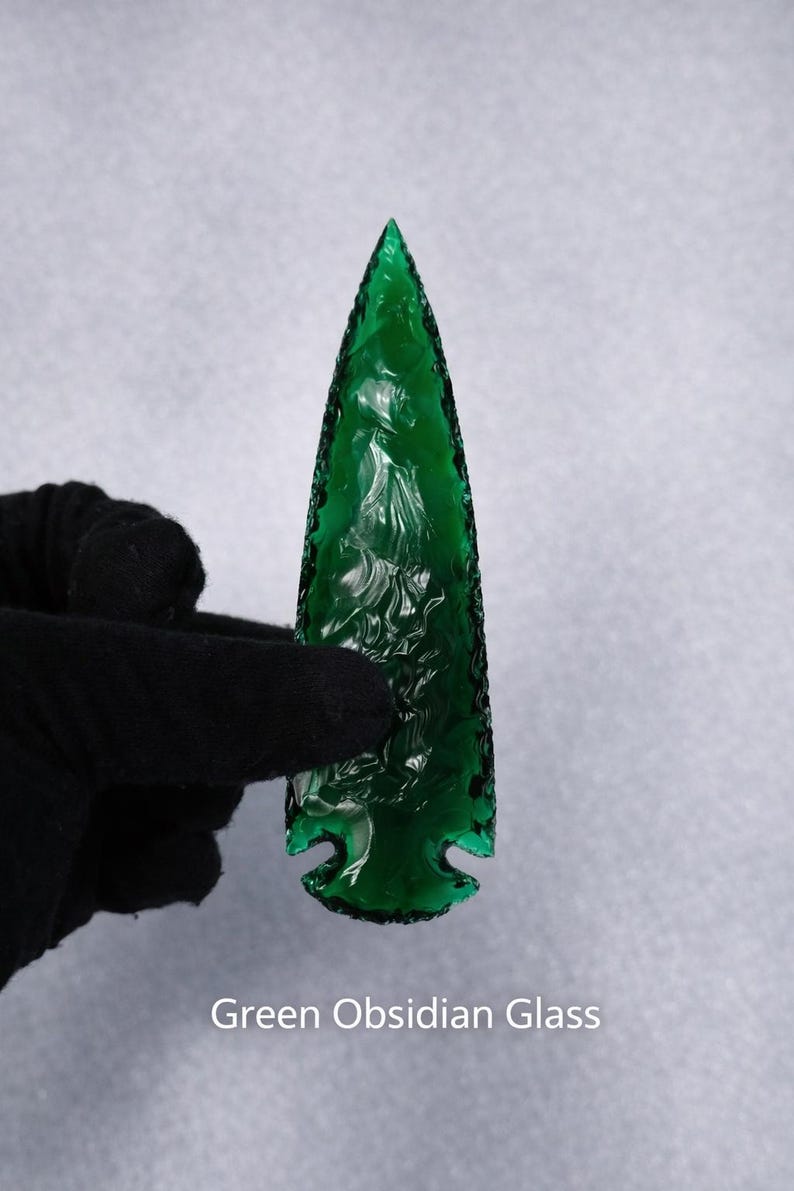Obsidian Arrowhead Glass Spearhead 1-6