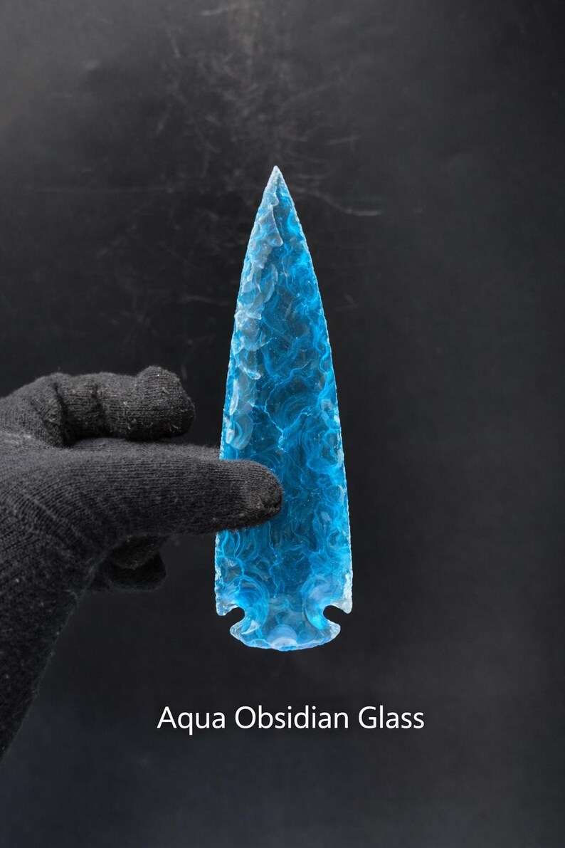 Obsidian Arrowhead Glass Spearhead 1-6