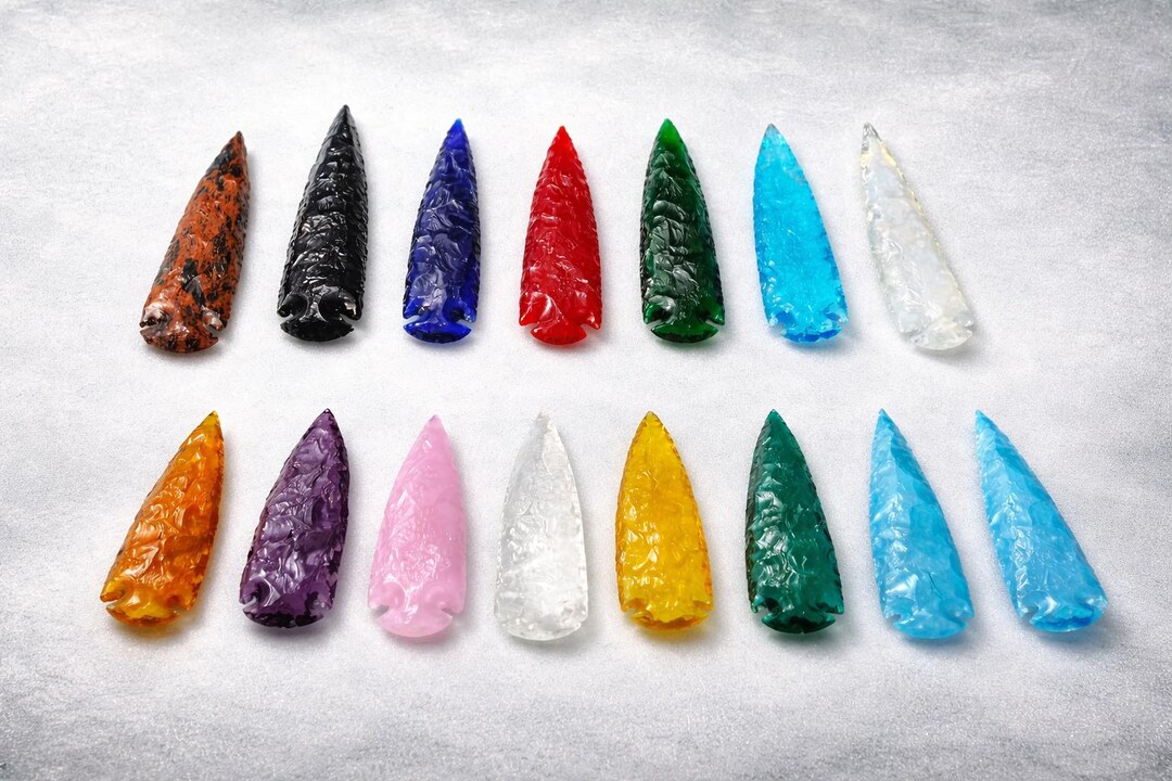 Obsidian Arrowhead Glass Spearhead 1-6