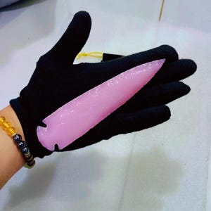 Rosenquarz Glas Pfeilspitze: Hand Knapped Kristall Messer, 1-6&quot;