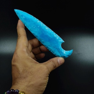 Handmade Turquoise Knife 6inch, Unique Collector’s Blades, Turquoise Knife , Gift For Gift For Hunters & Collectors, Turquoise Glass Knives.