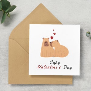 Valentijnsdagkaart | Leuke kaasachtige kaart | Grappige capibara woordspeling | Verjaardag/valentijnskaart voor hem/haar | Romantische kaart | Cringe-grap | Punny