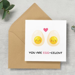 Carte de Saint-Valentin | Carte au fromage mignonne | Jeu de mots drôle aux œufs | Carte d'anniversaire/Saint-Valentin pour lui/elle | carte romantique | Blague grimaçante | Carte Grincheux