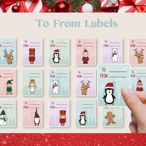 Current christmas labels clearance