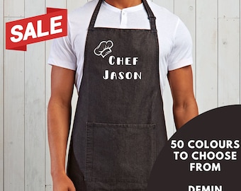 Personalised Chef Apron | Personalised BBQ Apron | Kitchen Apron | Gift For Her/Him | Chef Apron |  Baking Gift | Printed Apron