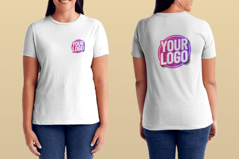 Custom Logo Tshirt With Personalised Design on 100 Cotton Etsy UK