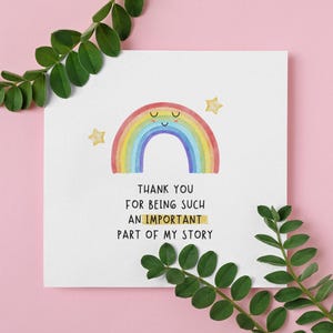 Danke, dass Sie Teil meiner Geschichte sind Karte - Lehrer Dankeskarte, bester Freund, Mentor, Freund, Schulende, Wertschätzung, personalisiert