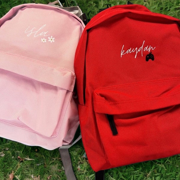 Personalised Kids Backpack | S Bags - Backpacks | Back To School | Custom Kids Backpack | Embroidered Kids Bag