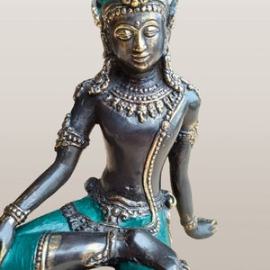 Buddha Indra Buddhism bronze statue