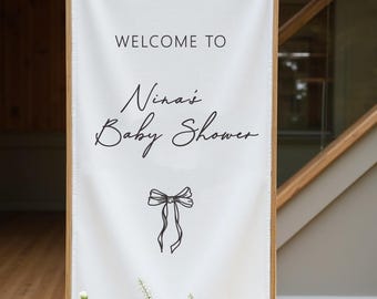 Placa personalizada para chá de bebê, placa de tecido para chá de bebê, placa "Olá, bebê", decoração para chá de bebê, placa de boas-vindas para chá de bebê, placa "Oh, bebê!"
