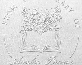 Custom Book Embosser, Personalized Embosser stamp, Scrap booking Embosser, Personalized envelopes embosser, Book lover Gift,Christmas gifts