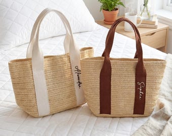 Bolsa de praia personalizada, Bolsa de juta personalizada, Bolsa de palha para praia, Bolsas para viagem entre amigas, Bolsa de mão, Convite para madrinhas, Bolsa de palha personalizada com nome