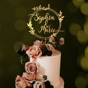 Décoration de gâteau de mariage personnalisée, décoration de gâteau personnalisée pour couples, décoration de gâteau rustique, décoration de gâteau d'anniversaire, décoration de mariage image 5