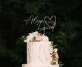 Engraved Heart Wedding Topper，Handwritten Names for Couples，Rustic Ceremony Decor，Wedding and Anniversary Decor，Ready to Ship! product logo