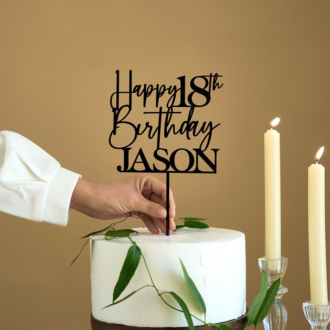 Happy 18th Birthday Cake Topper, 30th Birthday Cake Topper ...