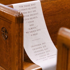 Reserved Wedding Memorial Chair Sign, Personalized Fabric Sign, Wedding Chair Banner In Memory Of Loved Ones, Custom Memorial Wedding Sign