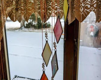 Stained Glass Diamond Shapes Hanging