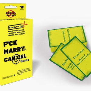 Rude Adult Kerstmis, Verjaardag, Valentijnsdagcadeau F*CK (Snog), Marry, Cancel (Kill) Drinking, Party Game, Kousvuller, Cultuur annuleren