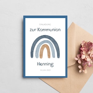 Einladung zur Kommunion I Kommunionskarte I Einladungskarte Konfirmation I Personalisierbar I Set Einladung Konfirmation IKonfirmationskarte