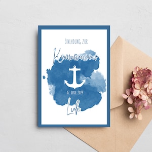 Einladung zur Kommunion I Kommunionskarte I Einladungskarte Konfirmation I Personalisierbar I Set Einladung Konfirmation IKonfirmationskarte