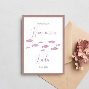 Einladung zur Kommunion I Kommunionskarte I Einladungskarte Konfirmation I Personalisierbar I Set Einladung Konfirmation IKonfirmationskarte