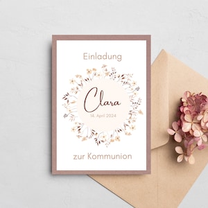 Einladung zur Kommunion I Kommunionskarte I Einladungskarte Konfirmation I Personalisierbar I Set Einladung Konfirmation IKonfirmationskarte