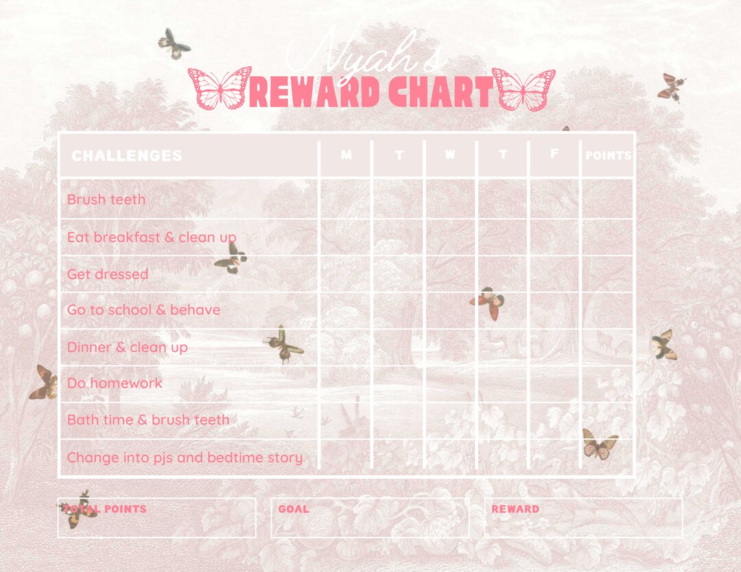 Child Timetable Reward Chart Organisation Chart Good Behaviour Weekly ...