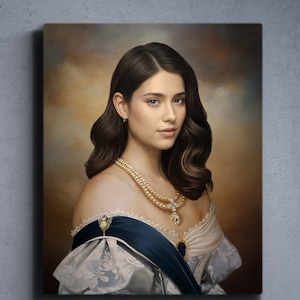 Best Gift for Friend, Royal Portrait from Photo, Custom Portrait Gift, Unique gift for Mom, Personalized Portrait Gift, Queen Portrait,