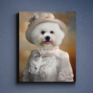 Custom Lady Pet Portrait, Princess Pet Portrait, Royal Portrait From Photo,Dog Memorial, Royal Portrait,Personalized Pet Portrait, Queen Pet