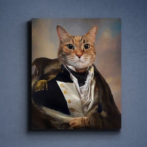 Custom Pet Portrait,Renaissance Pet Portraits,Regal Royal Pet Portrait, Father&#39;s day Funny Gifts, Dog Art,Pet Painting,Cat,Dog Lover Gift