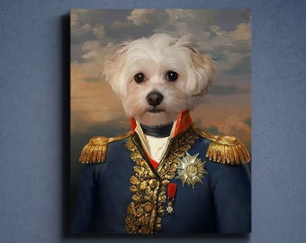 Custom Royal Pet Portrait, Royal Dog Portrait, Pet Wall Art, Dog Pet Loss Gift,Dog Passed Away Gift, Dog Lover Art, Personalised Portrait