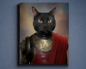 Retrato de mascota personalizado, impresión en lienzo, retrato de mascota renacentista, retrato de animal renacentista, retrato clásico de mascota real