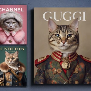 Retrato de mascota de moda personalizado, retrato de mascota para sesión de fotos de moda, retrato de mascota para portada de revista, retrato de moda, regalo divertido para mascotas, retrato de mascota personalizado