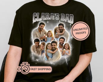 Custom Dad Shirt, Personalized Father’s Day Photo T-Shirt,Retro Vintage Graphic Tee, Dad Birthday Gift, New Dad Shirt, Personalized Dad Gift