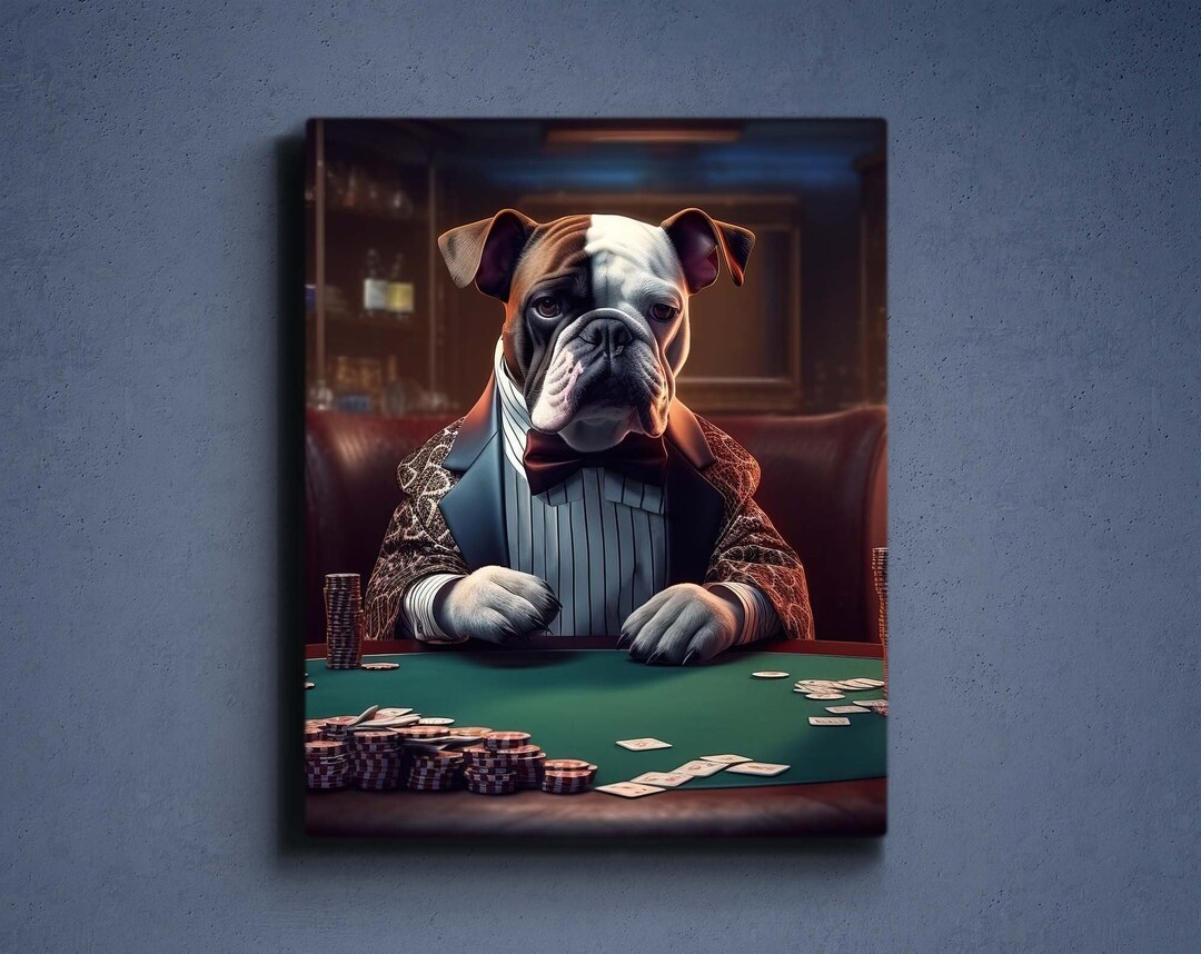 Custom Gambler Pet Portrait,personalized Pet Portrait, Custom Casino
