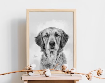 Your Pet's Photo Transformed into a Beautiful Watercolor Painting, Dog Portrait Painting, Personalized Cat Poster, Pet Memorial Gift for Mom