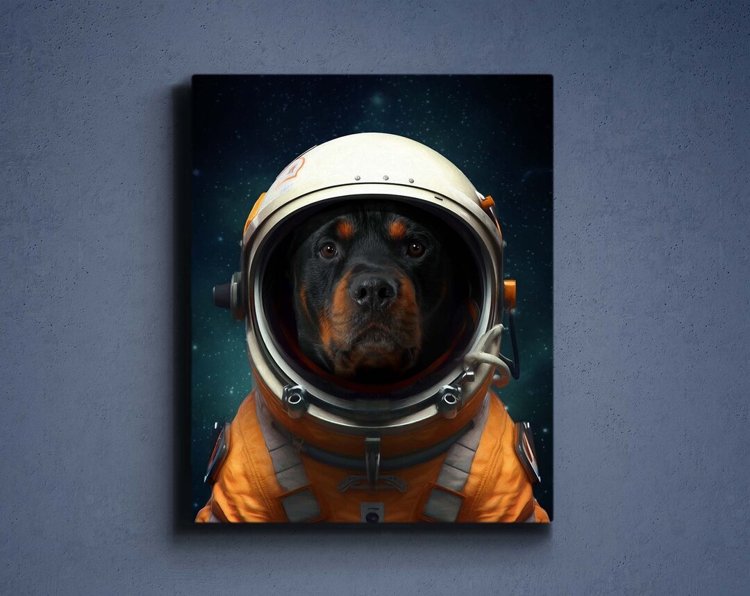 Custom Astronaut Pet Portrait, Astronaut Pet Gift, Costum Pet Gift