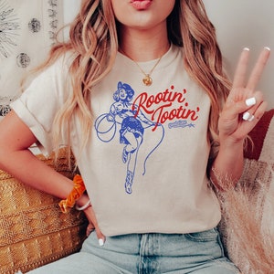 Rootin&#39; Tootin&#39; Good Time Shirt Western Sublimations Shirt Cute Country Girl Shirts Oversized Graphic Tee Vintage Tee Boho Shirt Retro Shirt
