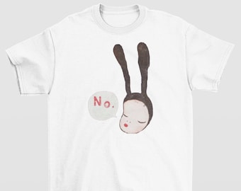 Chemise Yoshitomo Nara Bunny Girl, Bunny Girl sans chemise, chemise Coquette Yoshitomo Nara Bunny, t-shirt esthétique Coquette Japan Bunny