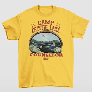 Camp Crystal Lake Shirt, Friday The 13th Jason Voorhees Horror Movie Shirt, Scary Movie Halloween T-Shirt, Vintage 80s Camp Crystal Est 1935