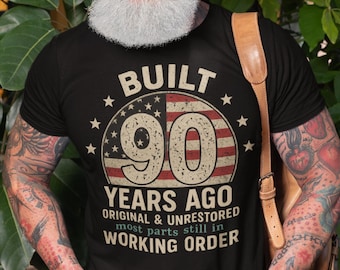 Built 90 Years Ago Shirt, Vintage 1935 Shirt, 90th Birthday Gift, 90th Birthday Celebration, Vintage USA Graphic Tee, Birthday Gift for Him