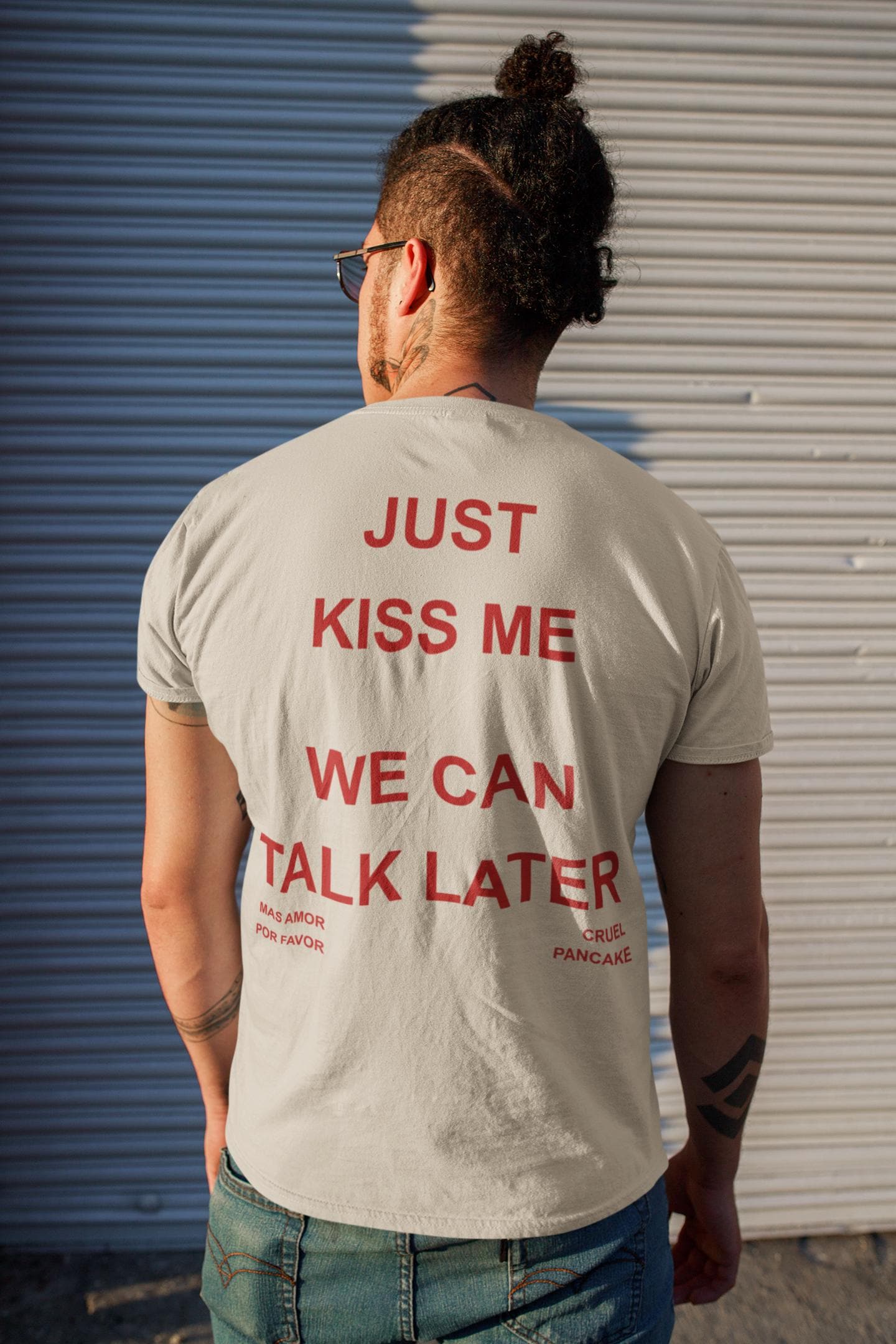 Vêtement Léger Manches Courtes Just Kiss Me We Can Talk Later. Amo
