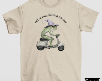 Camiseta "A cometer tonterías", camiseta retro divertida de rana, camiseta divertida de meme de rana, camiseta de meme "Desquiciado", regalo de broma divertido, camiseta divertida