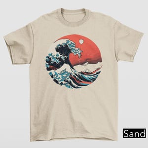 Koszulka Kanagawa The Great Retro Wave, Koszulka Hokusai Wave, The Great Wave Off Kanagawa, Estetyczna koszulka unisex, Sztuka japońska, Prezenty anime