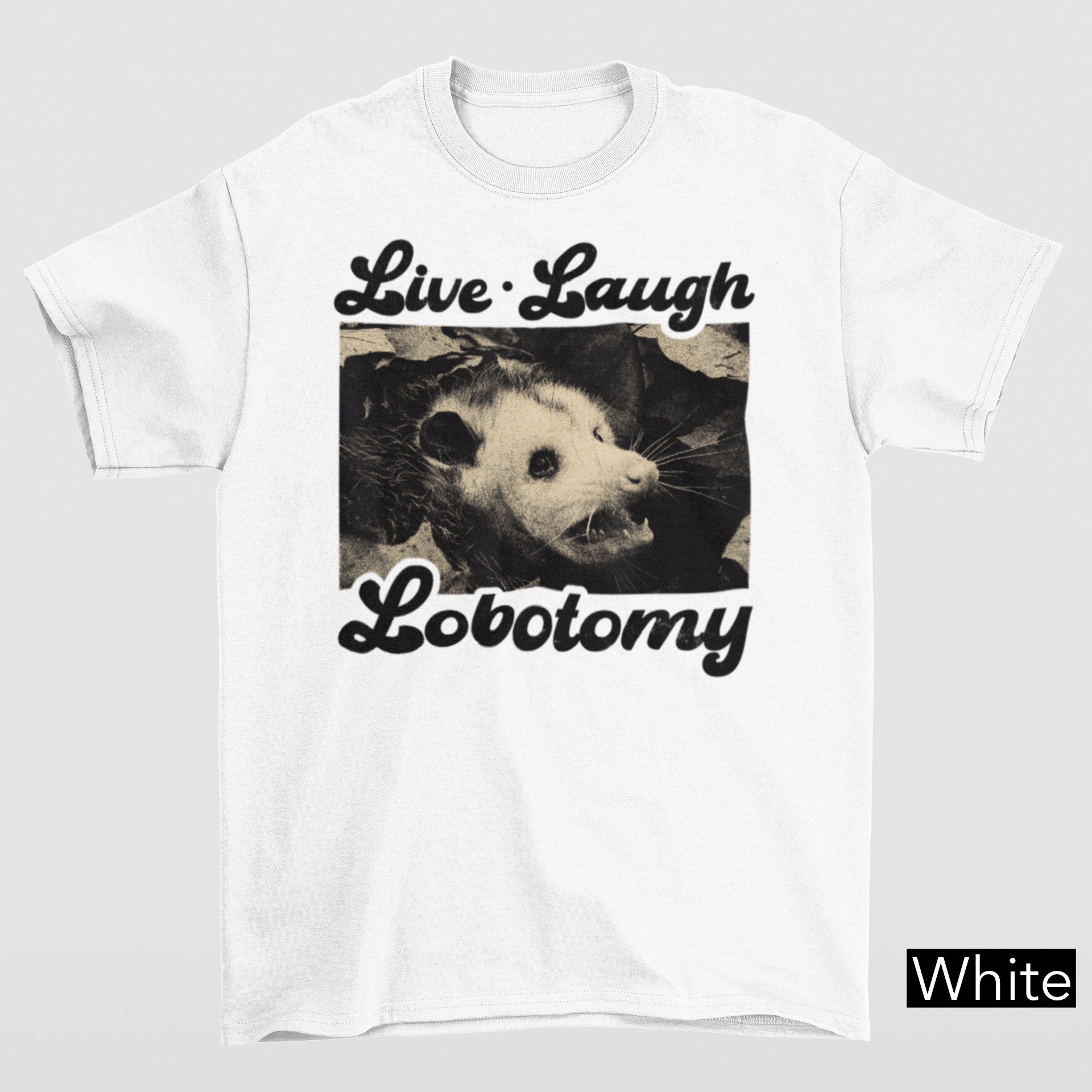 Live Laugh Lobotomy Opossum Meme Shirt, Raccoon Tanuki Shirt, Opossums ...