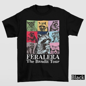 Maglietta del tour "Raccoon Feral Era The Bandit", maglietta divertente con un procione, Trash Panda, amanti dei procioni, Stay Trash, regali scherzosi Y2K, maglietta divertente con un meme