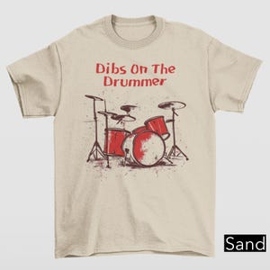 Dibs On The Drummer Shirt, Funny Drummer Shirt, Retro Drummer Shirt, Drummer Dad T-Shirt For Husband, Drumming Dad Retro Tee Gift For Him
